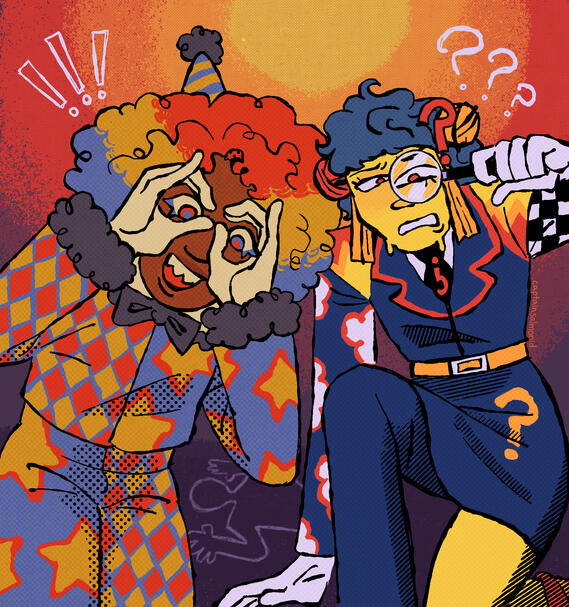 Characters from Criminal Clownery by @sillysymbol